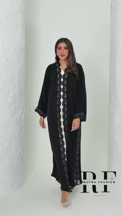 طقم عباية من مجموعة العيد السوداء R054