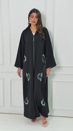 R187 Black Summer collection Abaya Set