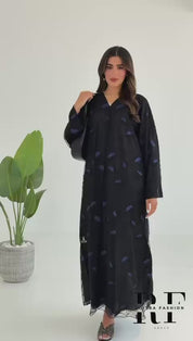 طقم عباية من مجموعة العيد السوداء R045