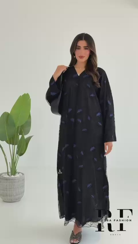 طقم عباية من مجموعة العيد السوداء R045