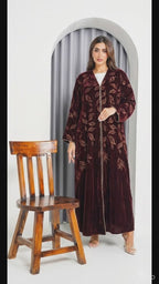 R229 Velvet Abaya Set