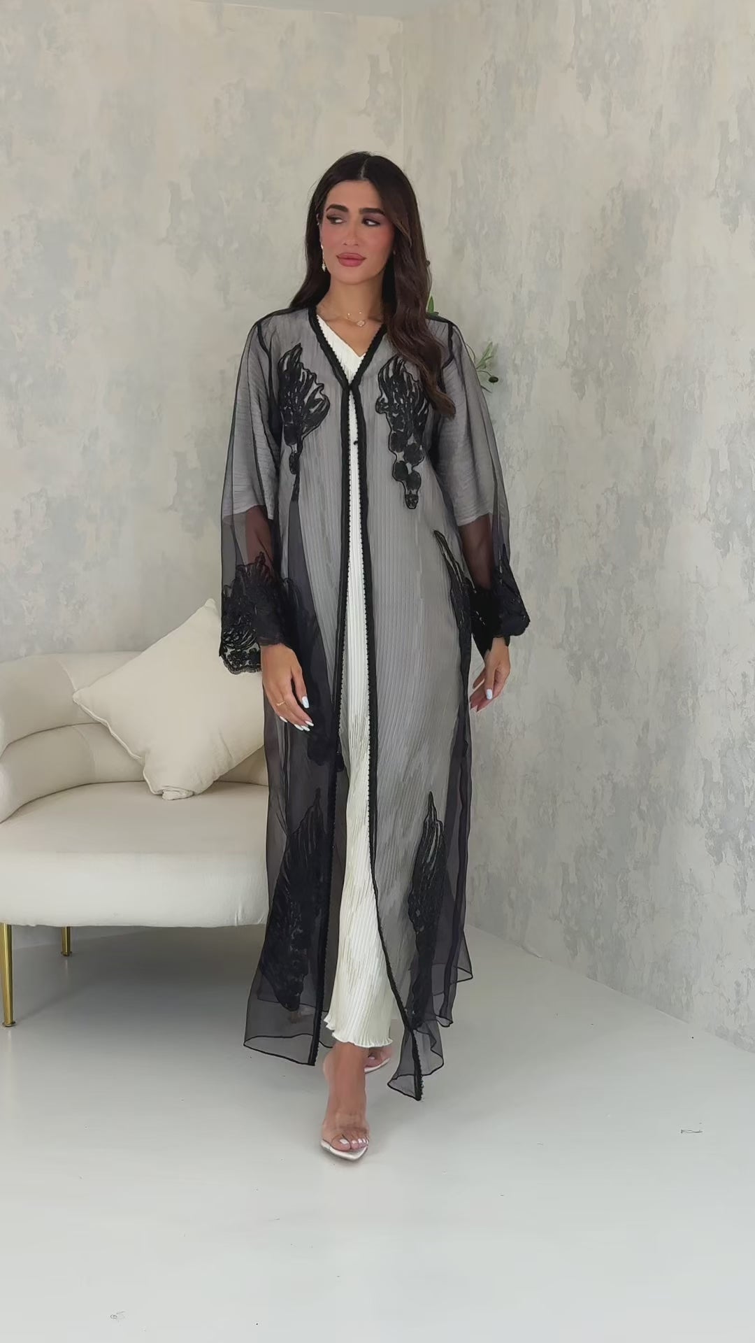 R103  Black Abaya Set