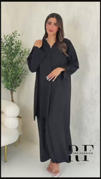 R125 Black  Abaya Set
