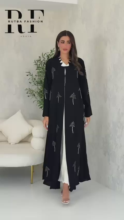 R129 Black Abaya Set