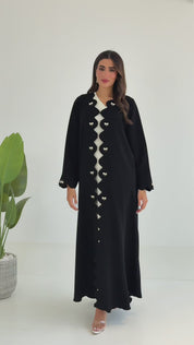 R107  Readymade Black Abaya Set