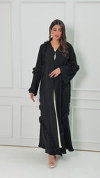 R179 Black Elegant  collection Abaya Set