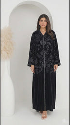 R226 Velvet Abaya Set