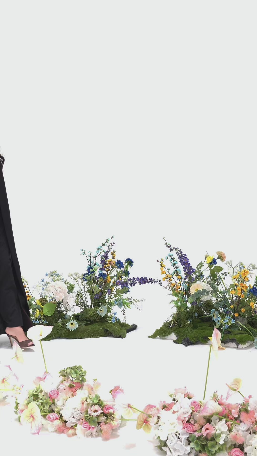 R293 New Fashion Double shade Elegant Abaya