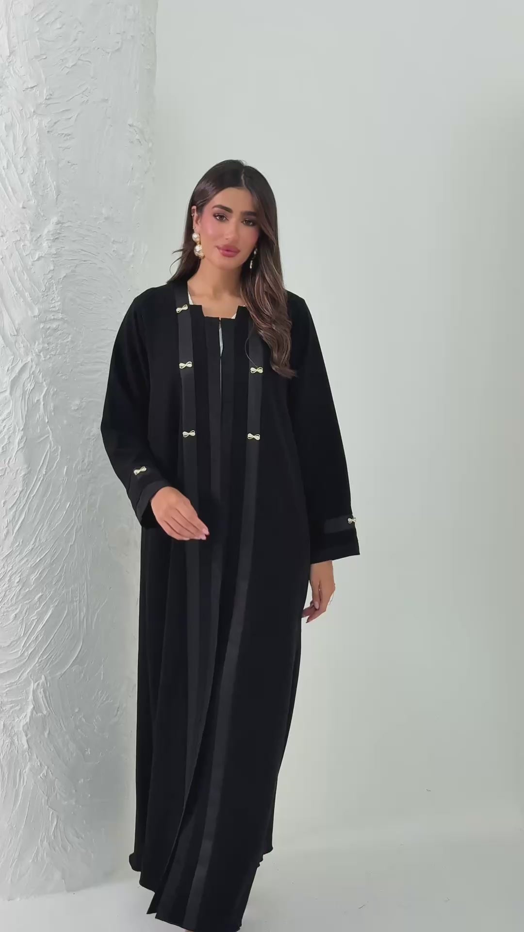 R178 Black Stylish Abaya Set