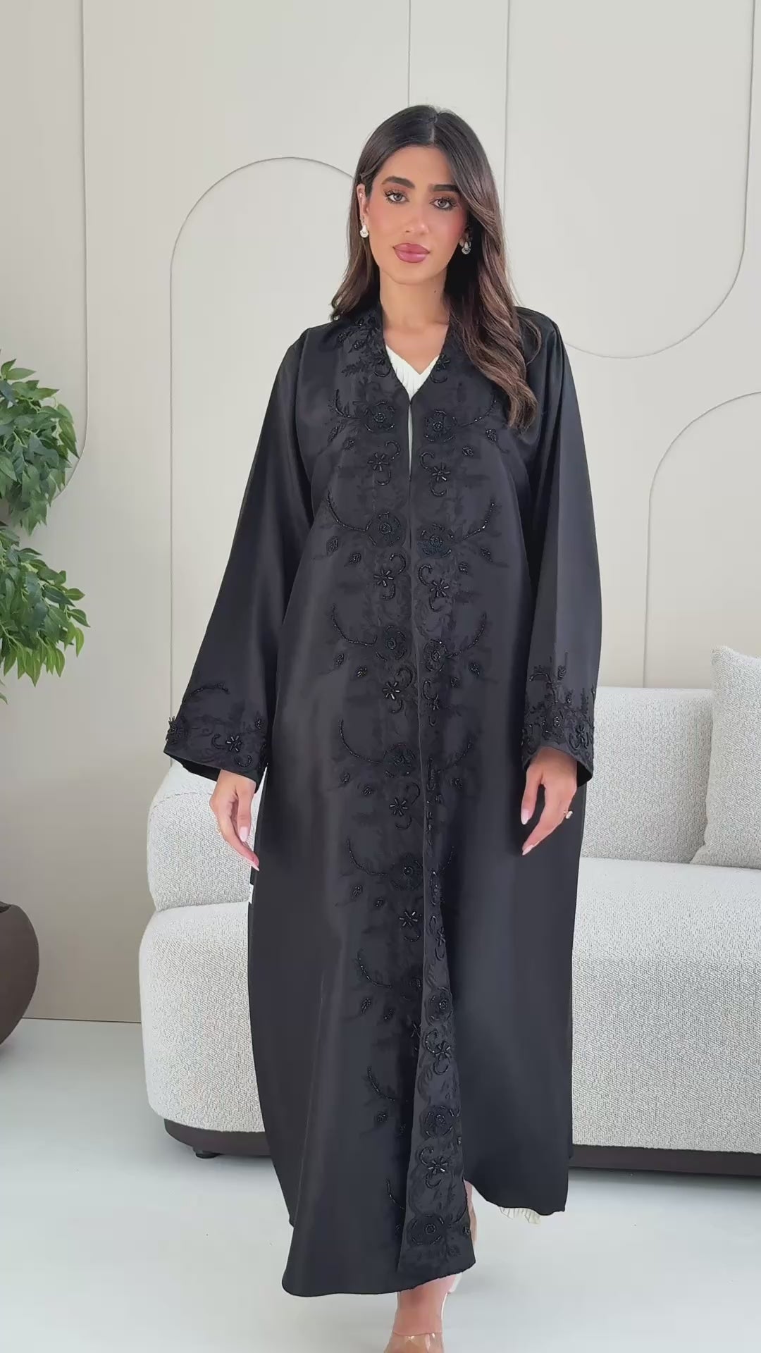 R236 Kashmiri Ari work summer Collection Abaya