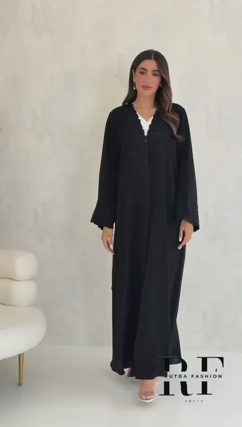 R124 Black Abaya Set