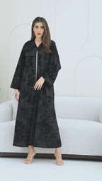 R271  Handmade Floral & Tilla Lace Luxury Abaya