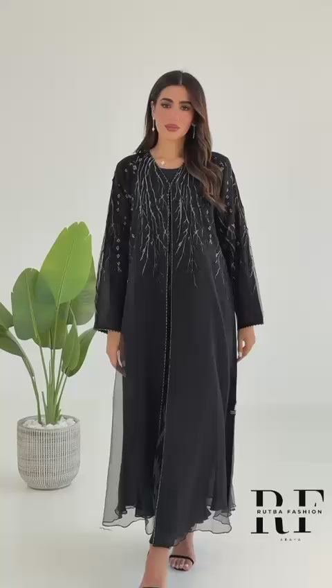 R115 Black Abaya Set
