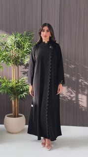 R241 Black Elegant Summer collection abaya set