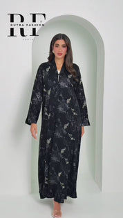 R158 Travel Wear  Black  Abaya Set