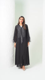 R204 Black Party  Abaya Set
