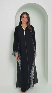 R153 Black Summer collection Abaya Set