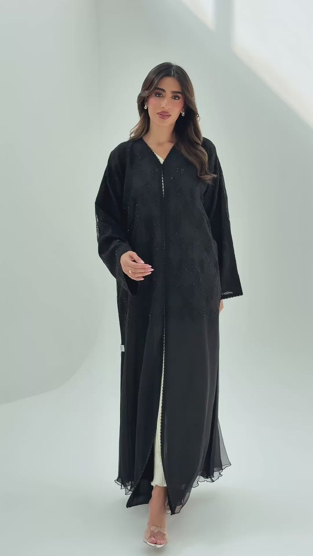 R256 Black Abaya set For Eid Collection