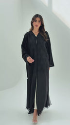 R256 Black Abaya set For Eid Collection
