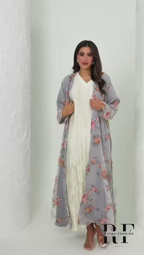 R135 Party wear  Abaya Set