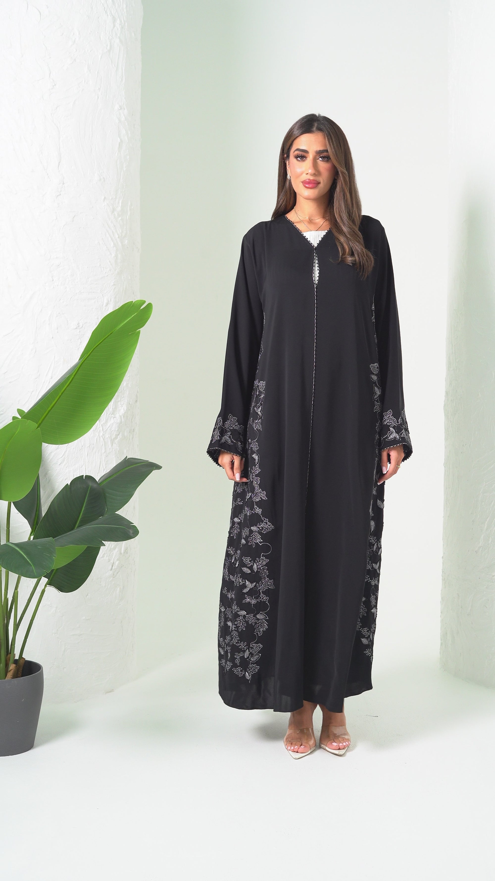 R209 Black Abaya Set
