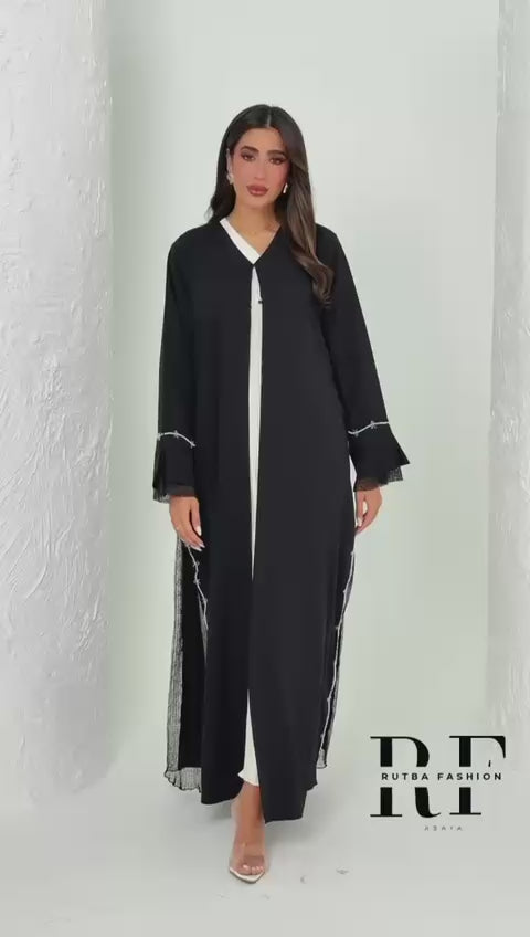 R140  kashmiri  Black   Abaya Set