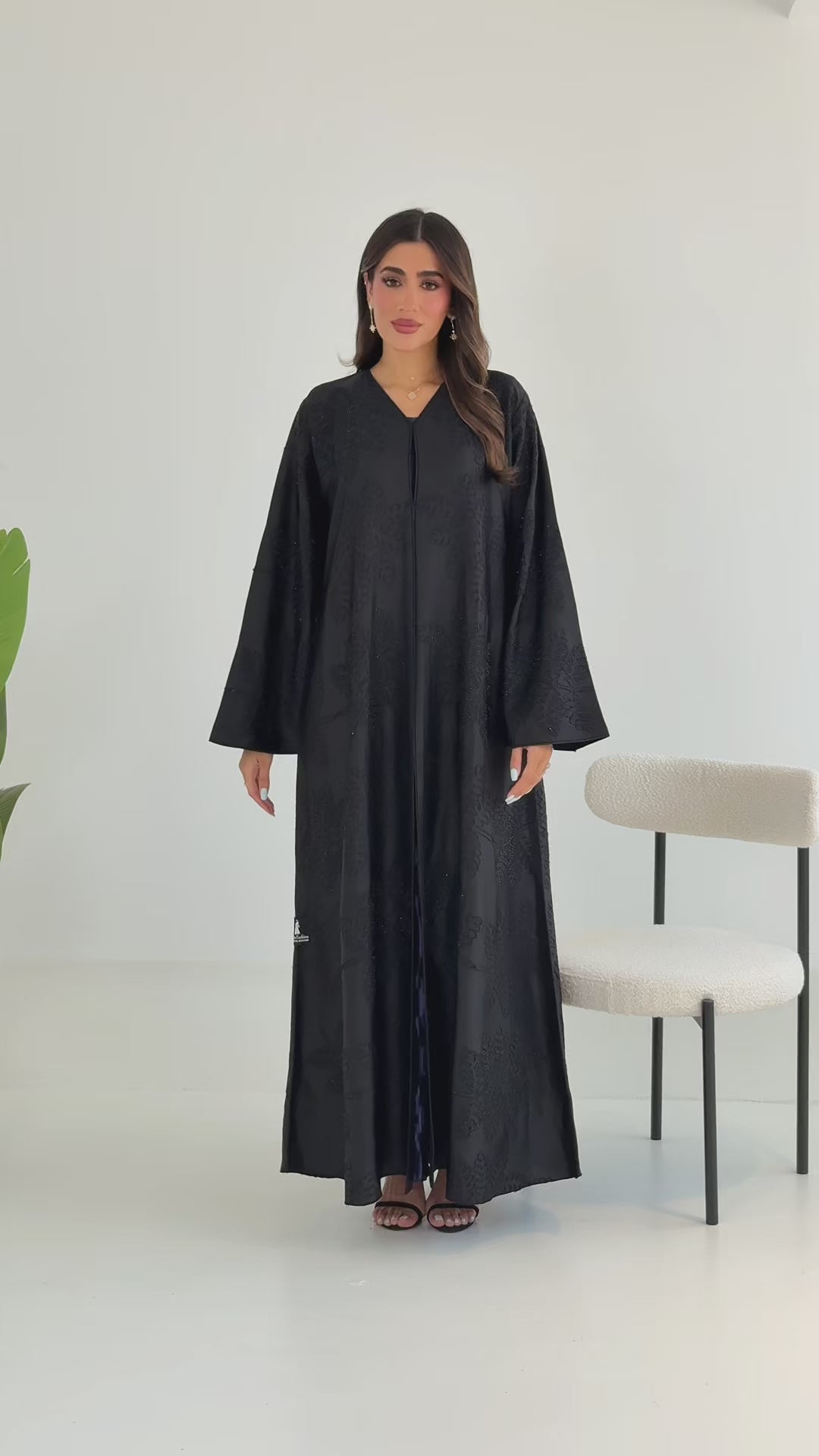 R108 Black Abaya Set
