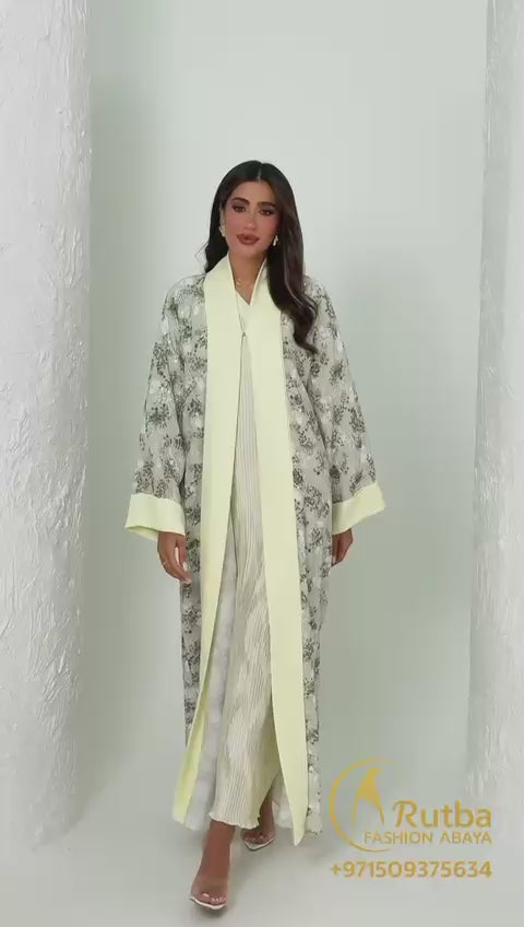 طقم عباية بيج R027