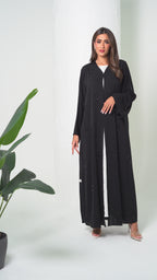 R206  Black Classic  Abaya Set