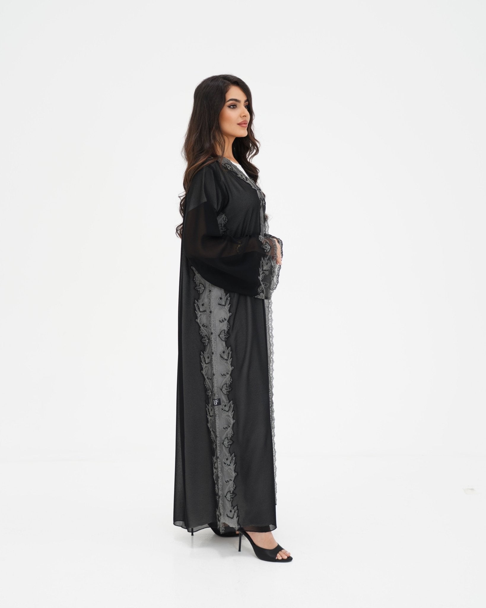 R 330 Black Embroidered Abaya Abaya for Women UAE – Abaya – Rutba Fashion Abaya