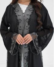 R 330 Black Embroidered Abaya Abaya for Women UAE – Abaya – Rutba Fashion Abaya