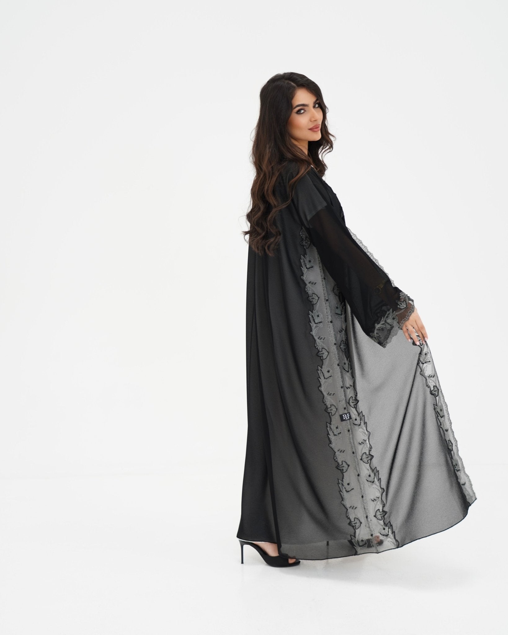 R 330 Black Embroidered Abaya Abaya for Women UAE – Abaya – Rutba Fashion Abaya