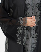 R 330 Black Embroidered Abaya Abaya for Women UAE – Abaya – Rutba Fashion Abaya