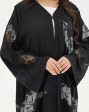 R 332 Black Beaded Abaya Abaya for Women UAE – Abaya – Rutba Fashion Abaya