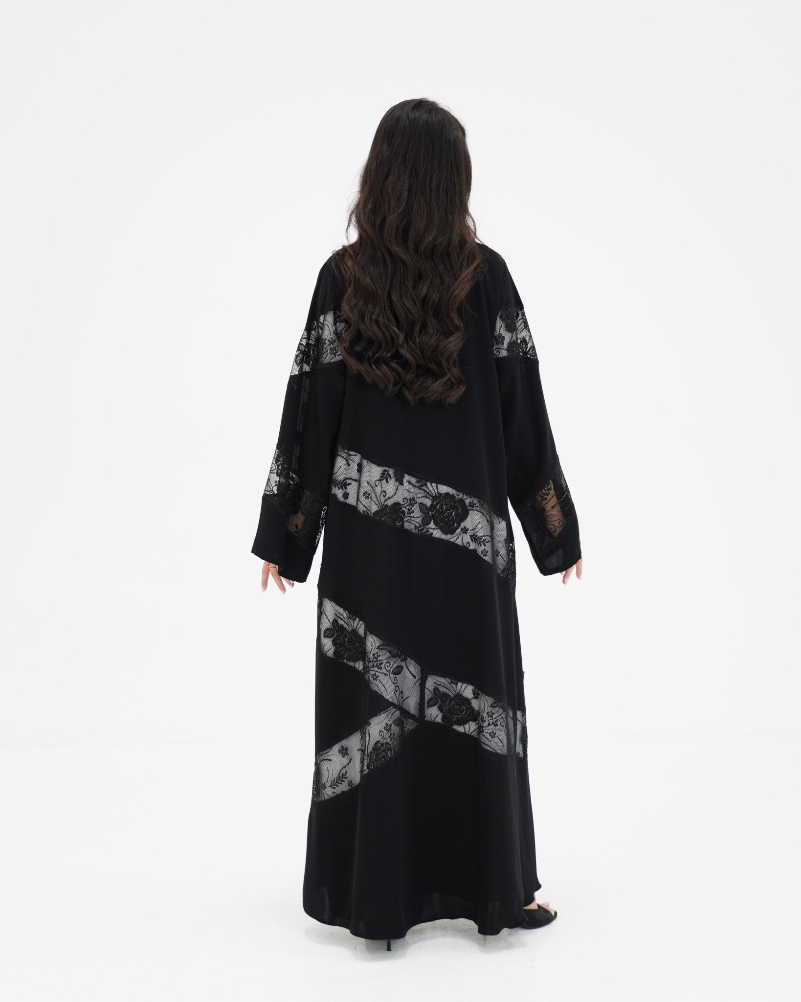 R 332 Black Beaded Abaya Abaya for Women UAE – Abaya – Rutba Fashion Abaya