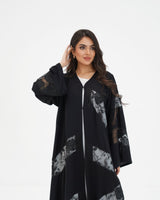 R 332 Black Beaded Abaya