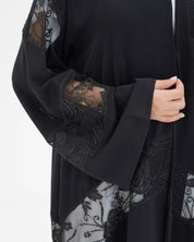R 332 Black Beaded Abaya Abaya for Women UAE – Abaya – Rutba Fashion Abaya