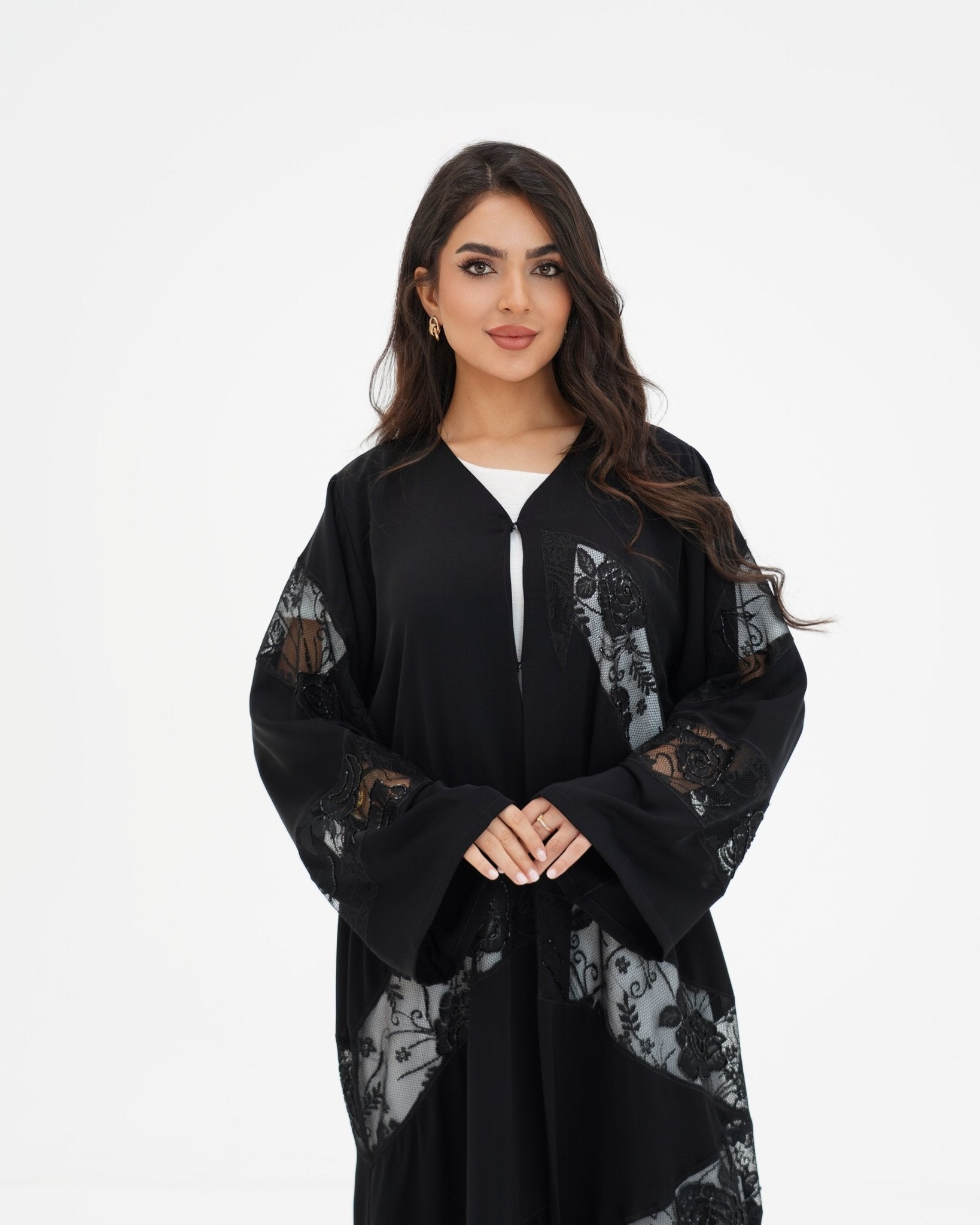R 332 Black Beaded Abaya Abaya for Women UAE – Abaya – Rutba Fashion Abaya