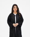 R 333 Black 3D LaserCut Floral Dantel Abaya Abaya for Women UAE – Abaya – Rutba Fashion Abaya