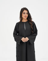 R 335 Black Premium Embroidery Abaya Abaya for Women UAE – Abaya – Rutba Fashion Abaya