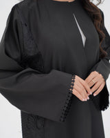 R 335 Black Premium Embroidery Abaya Abaya for Women UAE – Abaya – Rutba Fashion Abaya