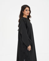 R 335 Black Premium Embroidery Abaya Abaya for Women UAE – Abaya – Rutba Fashion Abaya