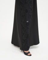 R 335 Black Premium Embroidery Abaya Abaya for Women UAE – Abaya – Rutba Fashion Abaya