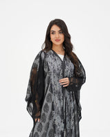 R 337 Black Dantel Abaya Abaya for Women UAE – Abaya – Rutba Fashion Abaya