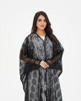R 337 Black Dantel Abaya Abaya for Women UAE – Abaya – Rutba Fashion Abaya