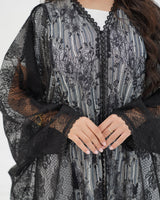 R 337 Black Dantel Abaya Abaya for Women UAE – Abaya – Rutba Fashion Abaya