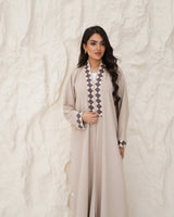 R 340 Beige Abaya Abaya for Women UAE – Abaya – Rutba Fashion Abaya