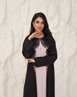 R 341 Black Pink Two-Tone Abaya Abaya for Women UAE – Abaya – Rutba Fashion Abaya