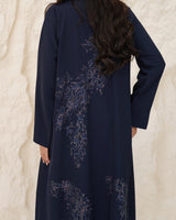 R 342 Navy Blue Rainbow Beaded Abaya Abaya for Women UAE – Abaya – Rutba Fashion Abaya