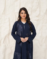 R 342 Navy Blue Rainbow Beaded Abaya Abaya for Women UAE – Abaya – Rutba Fashion Abaya